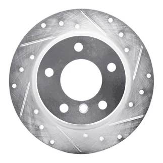R1 Concepts EDZ-31028R Brake Rotor Drilled and Slotted Silver